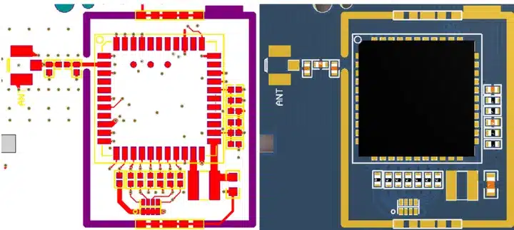 rf signal shielding with gnd vias