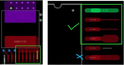 trace width to pad width transition